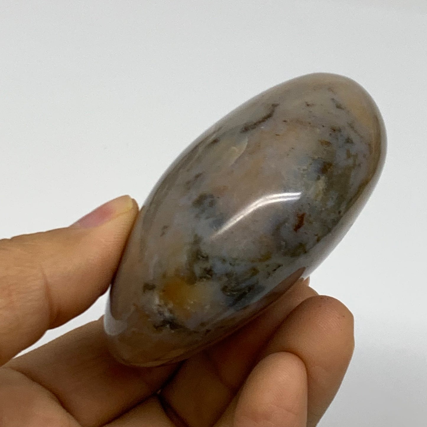 180g, 2.7"x2.3"x1.3" Natural Ocean Jasper Palm-Stone Orbicular Jasper, B38199