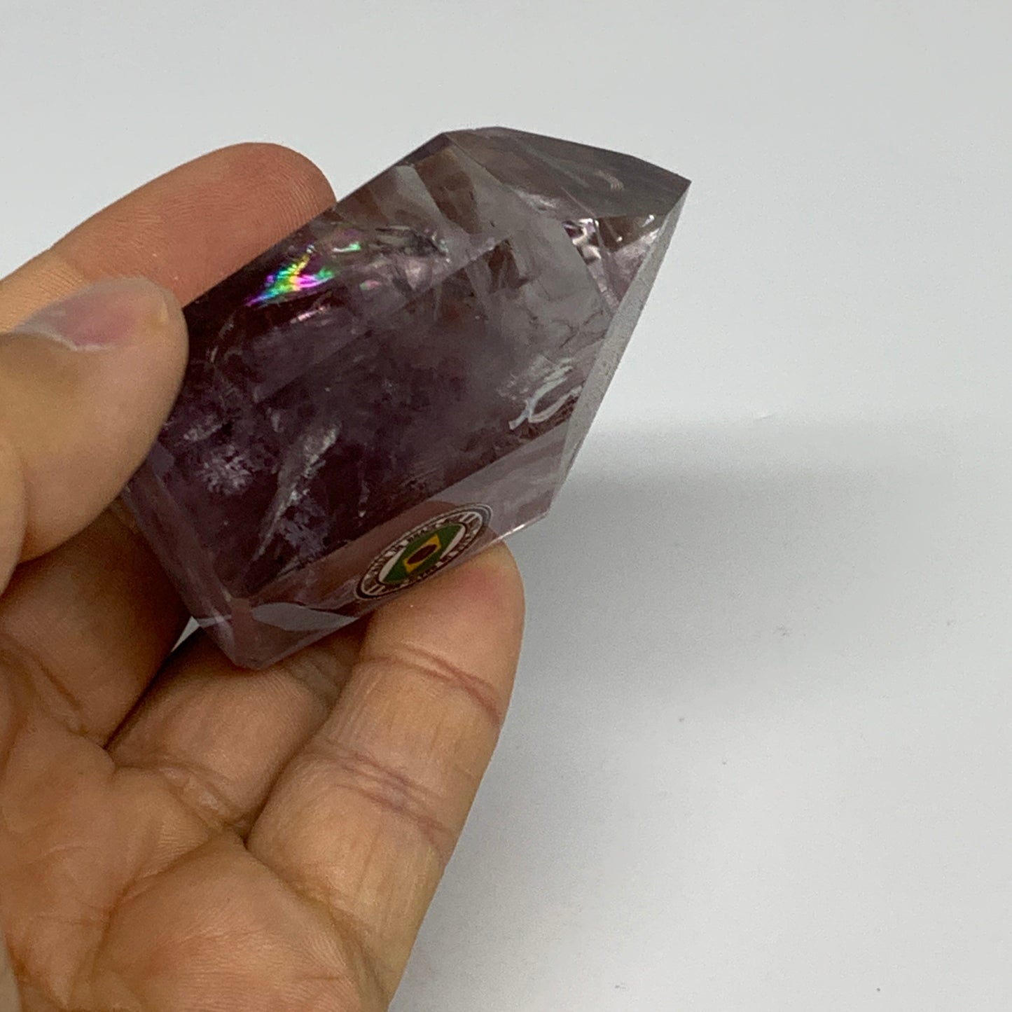 97.7g, 2.4"x1.5"x1.1", Natural Amethyst Tower Point Obelisk @Brazil, B32323