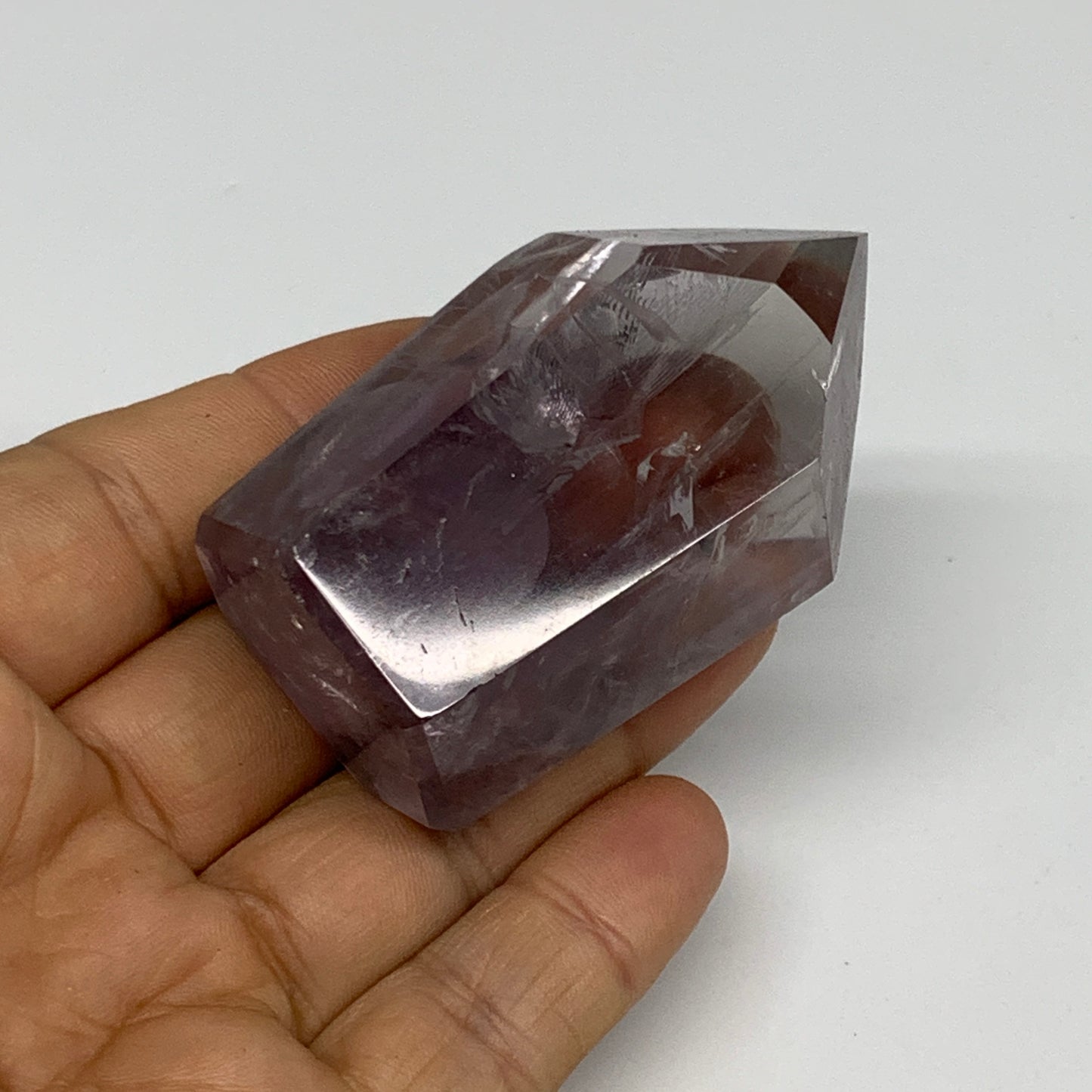 97.7g, 2.4"x1.5"x1.1", Natural Amethyst Tower Point Obelisk @Brazil, B32323