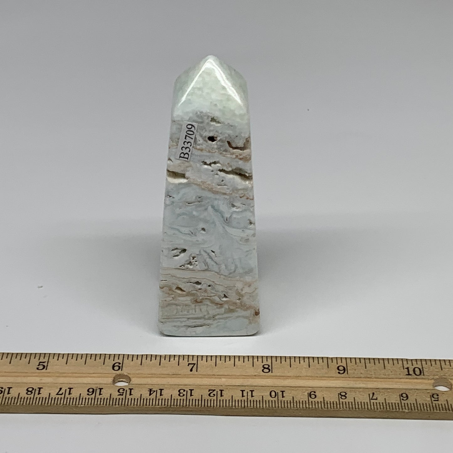 222.5g, 4"x1.3"x1.4", Caribbean Calcite Tower Gemstone @Afghanistan, B33709