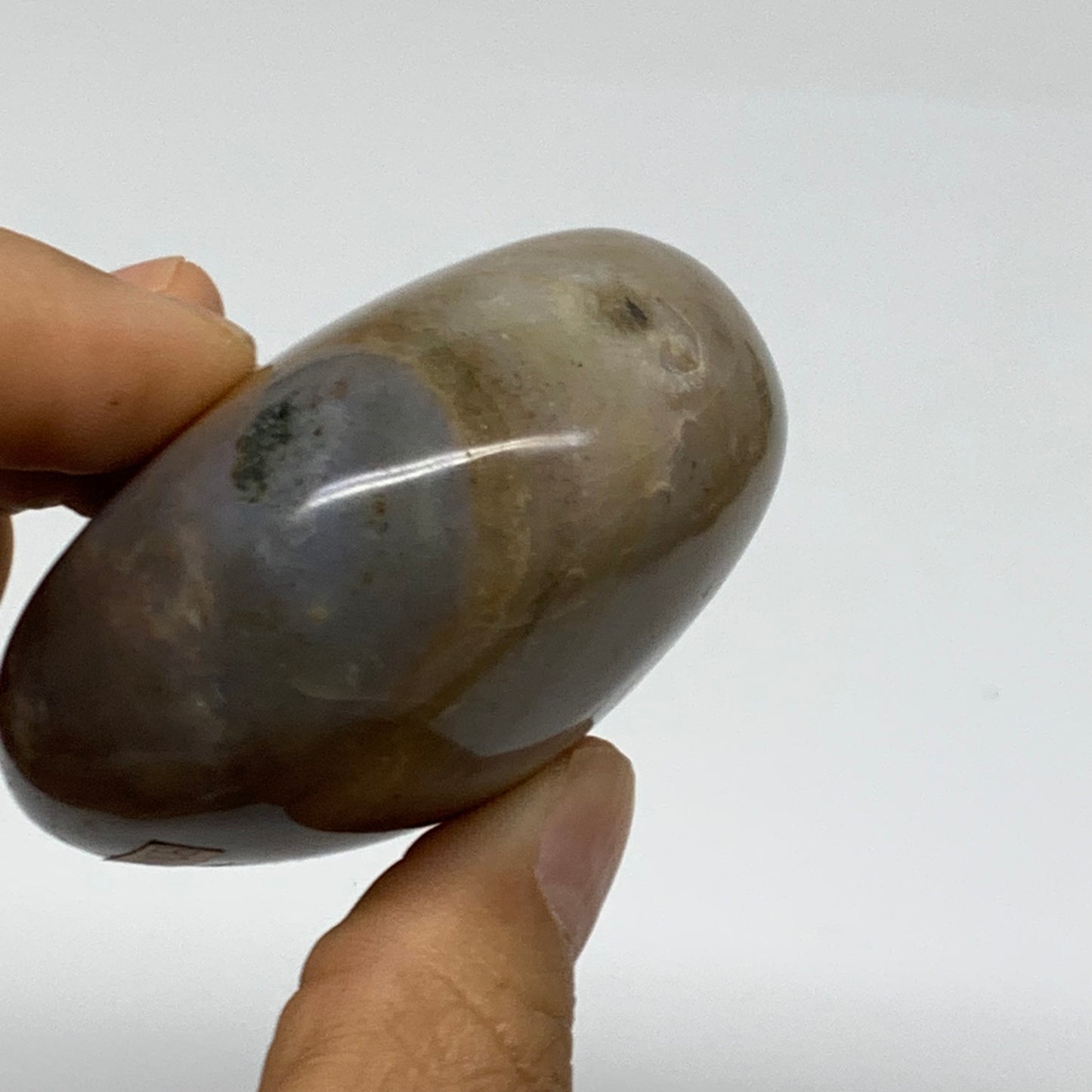 180g, 2.7"x2.3"x1.3" Natural Ocean Jasper Palm-Stone Orbicular Jasper, B38199