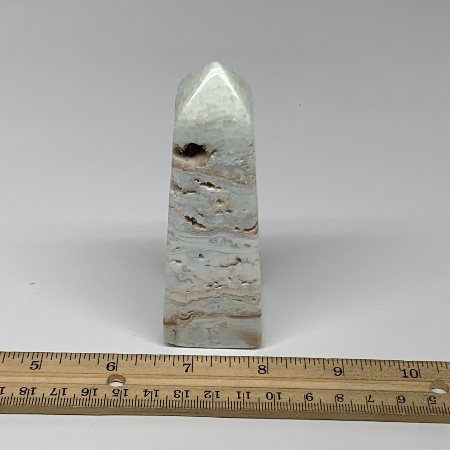 222.5g, 4"x1.3"x1.4", Caribbean Calcite Tower Gemstone @Afghanistan, B33709