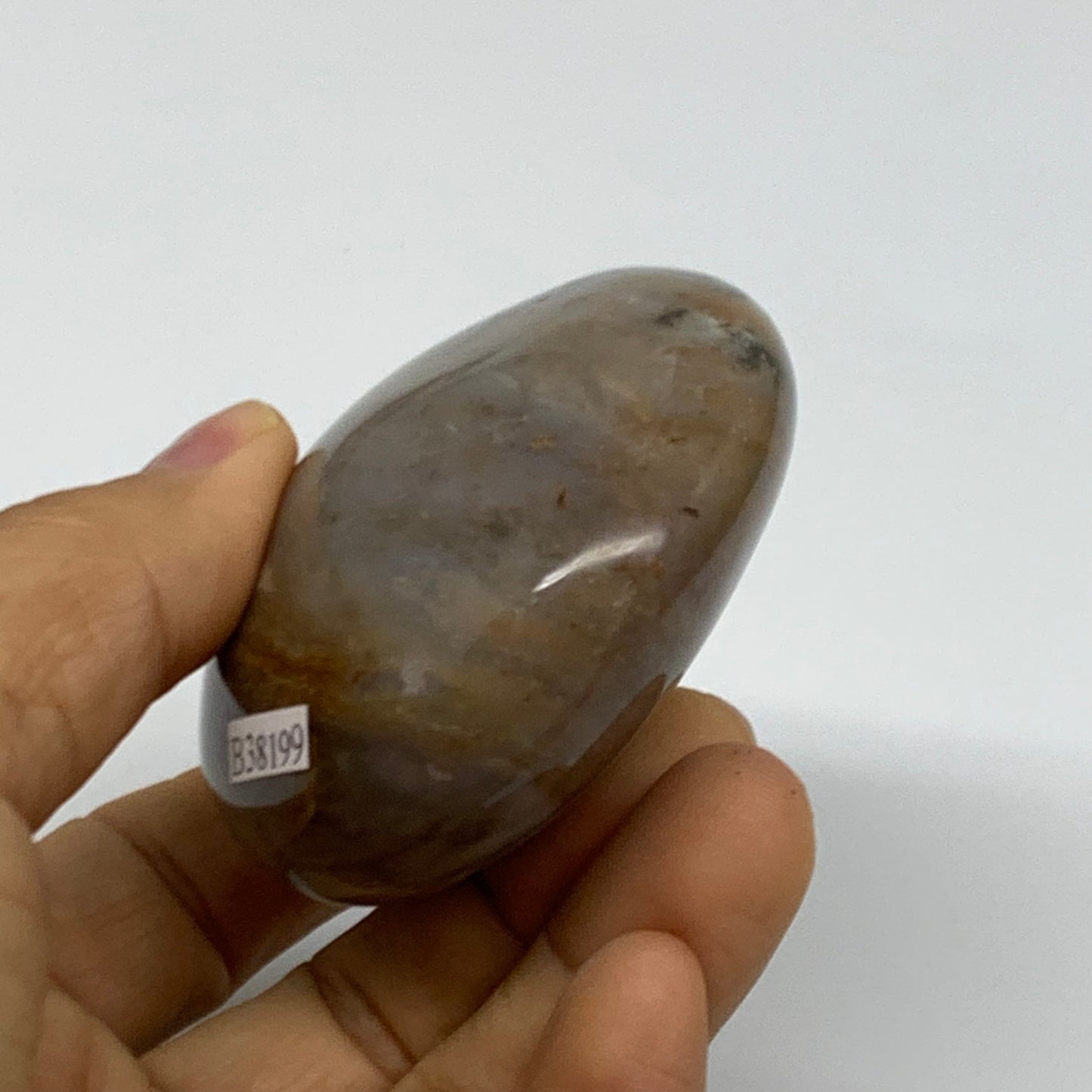 180g, 2.7"x2.3"x1.3" Natural Ocean Jasper Palm-Stone Orbicular Jasper, B38199