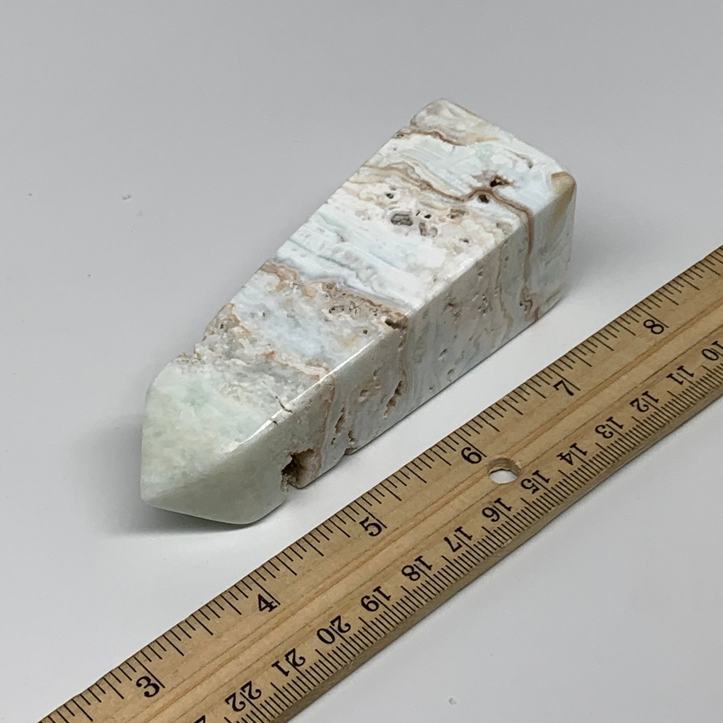 222.5g, 4"x1.3"x1.4", Caribbean Calcite Tower Gemstone @Afghanistan, B33709