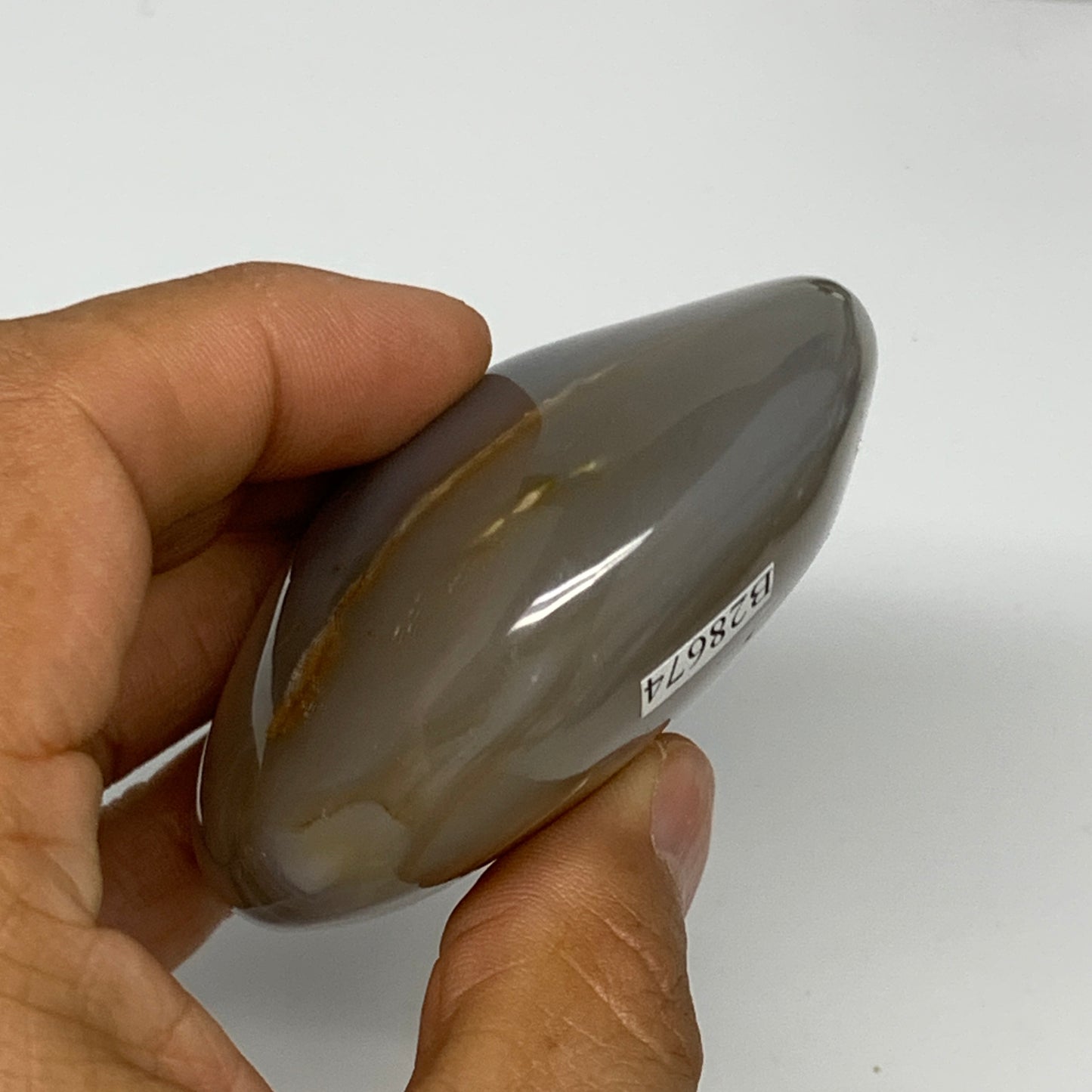 158.4g, 2.6"x2.5"x1.2" Orca Agate Palm-Stone Reiki Energy Crystal Reiki, B28674