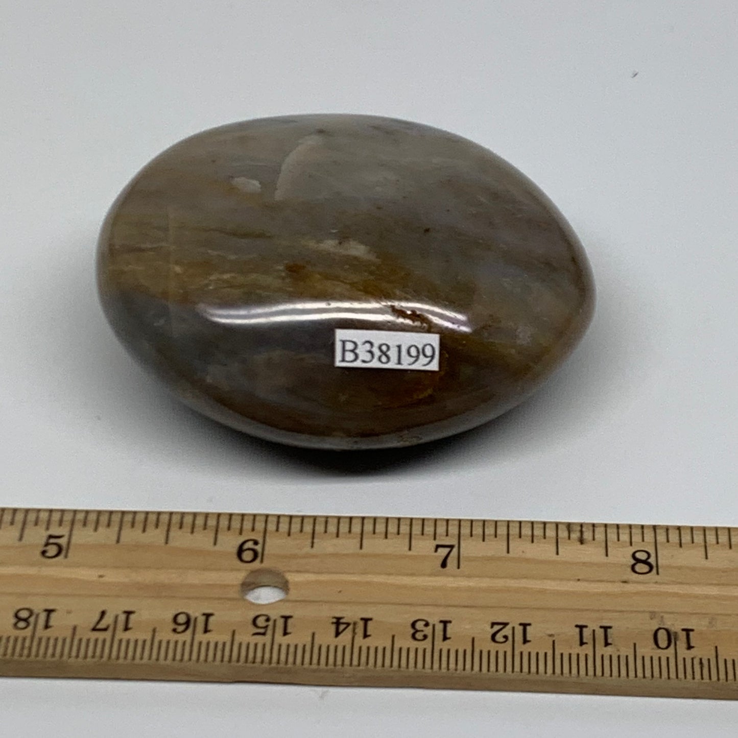 180g, 2.7"x2.3"x1.3" Natural Ocean Jasper Palm-Stone Orbicular Jasper, B38199
