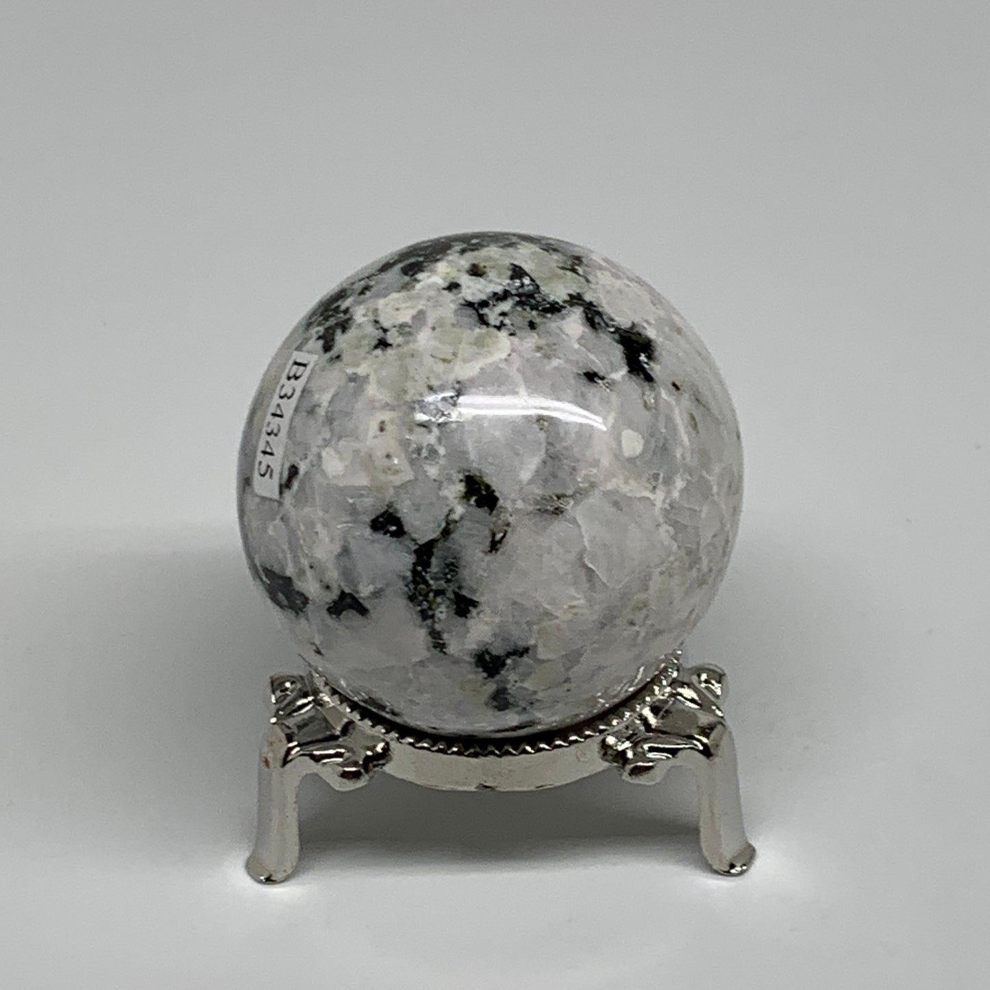 201.9g, 2.1"(52mm), Natural Rainbow Moonstone Sphere Ball Gemstone, B34345