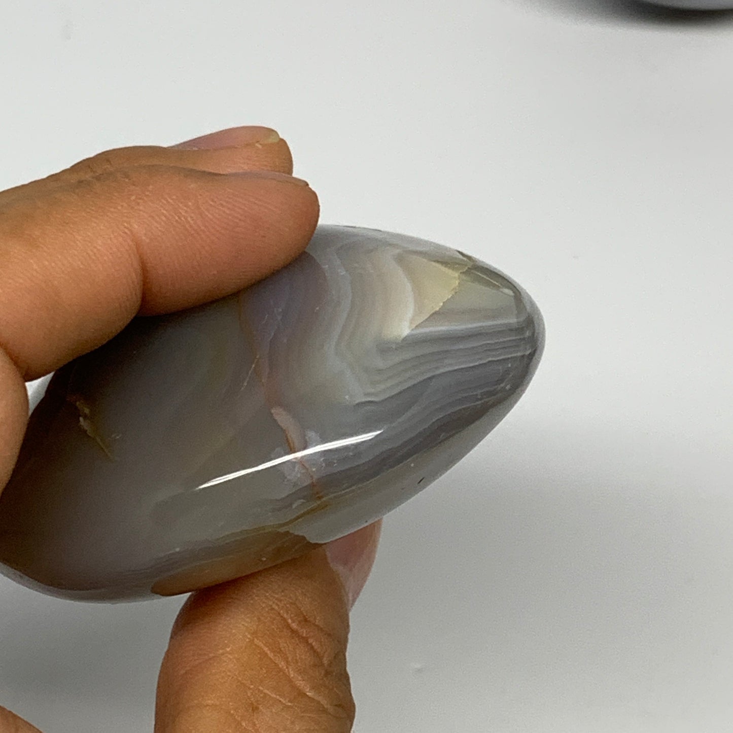 158.4g, 2.6"x2.5"x1.2" Orca Agate Palm-Stone Reiki Energy Crystal Reiki, B28674