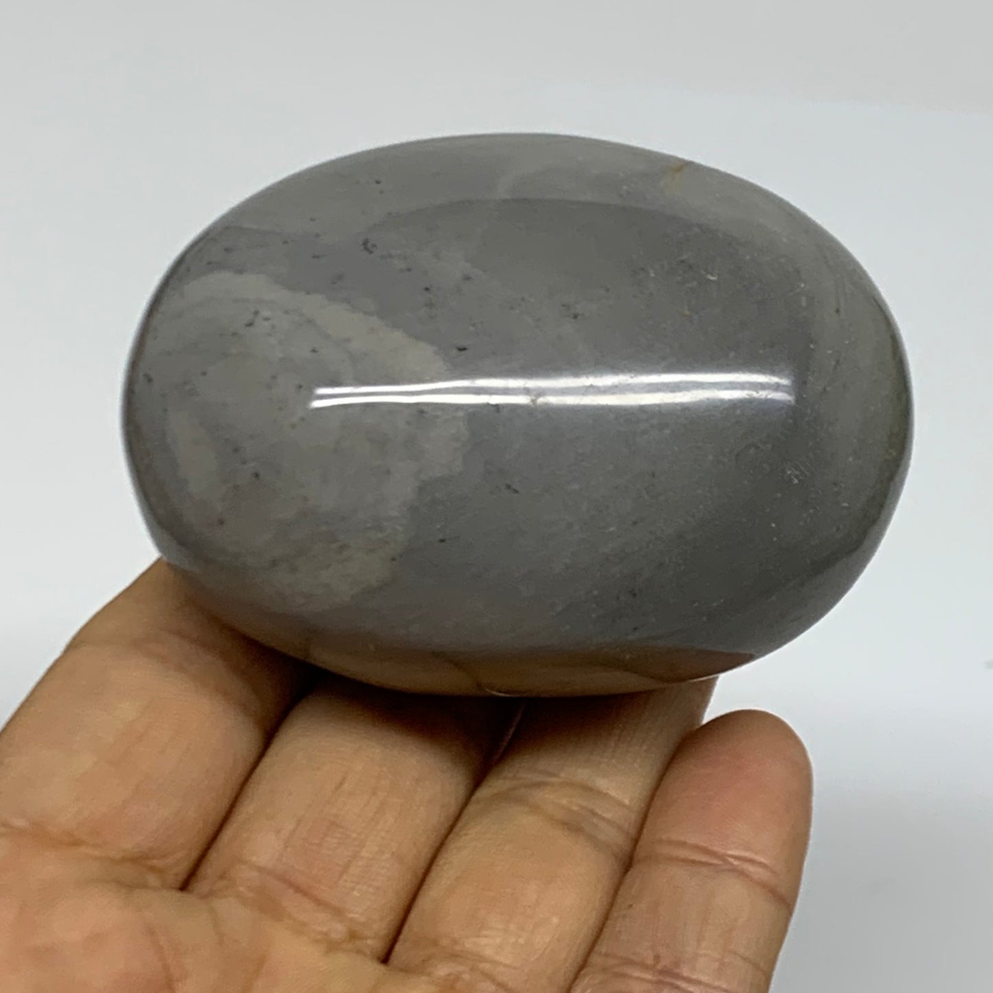 191.8g, 2.7"x2"x1.5" Natural Ocean Jasper Palm-Stone Orbicular Jasper, B38200