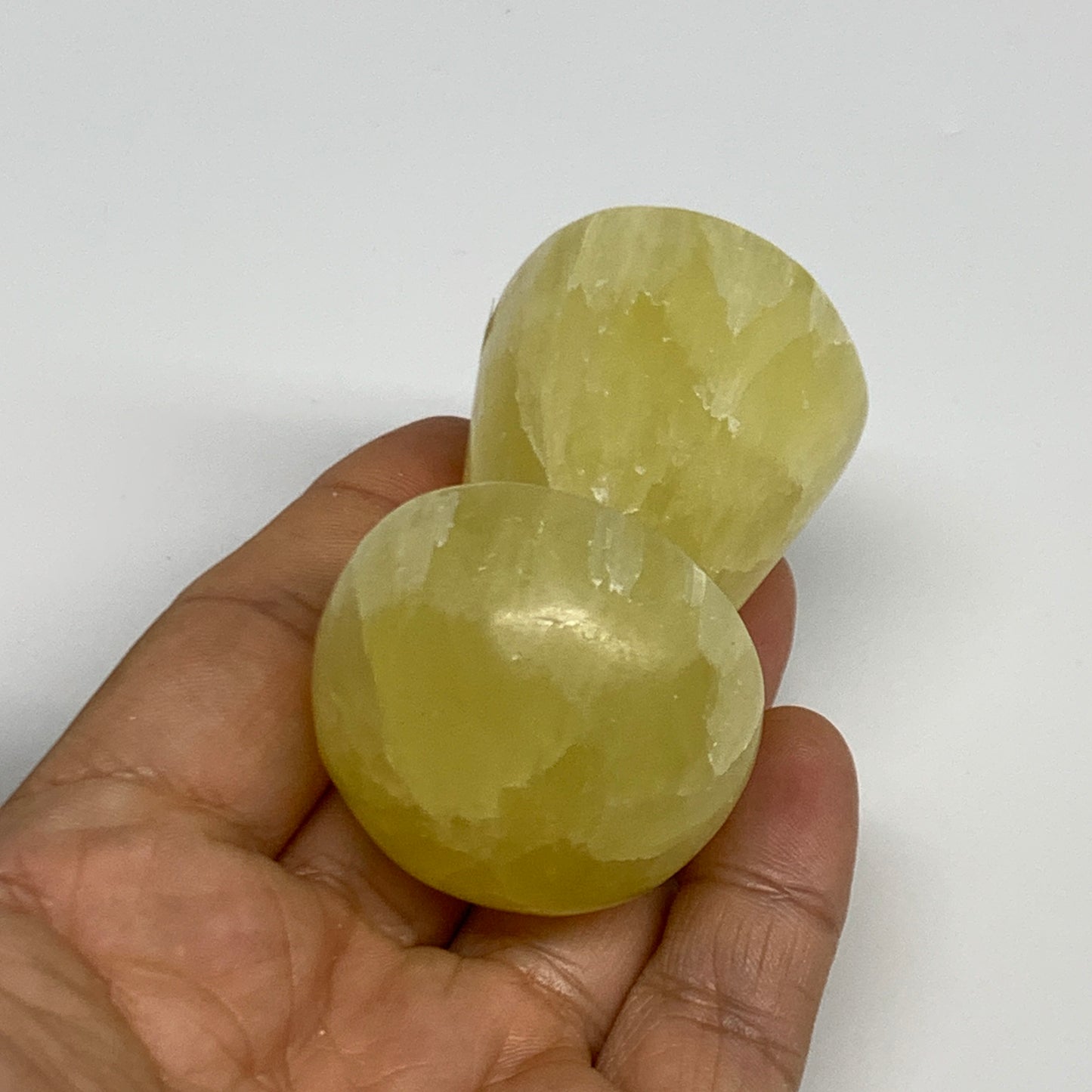153.1g, 2.5"x1.4" Natural Lemon Calcite Mushroom Gemstone @Pakistan, B30178