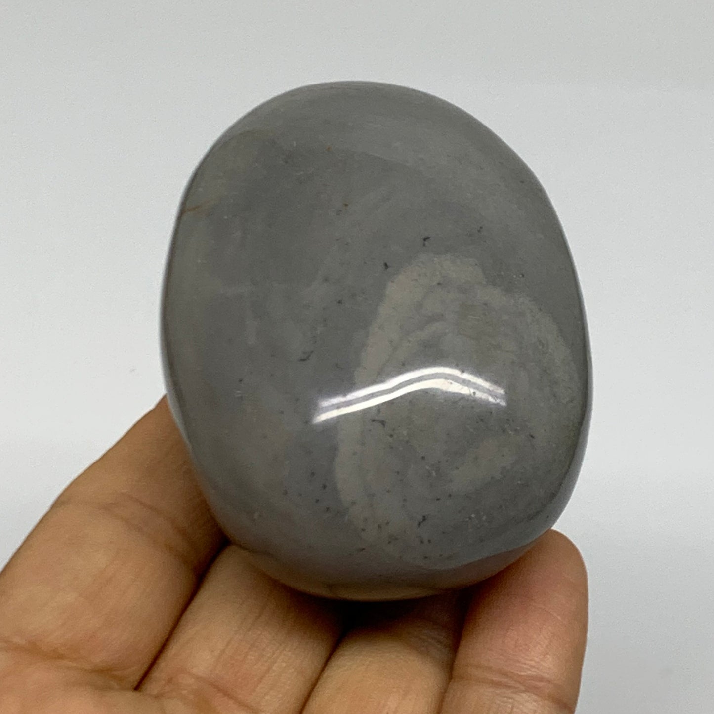 191.8g, 2.7"x2"x1.5" Natural Ocean Jasper Palm-Stone Orbicular Jasper, B38200