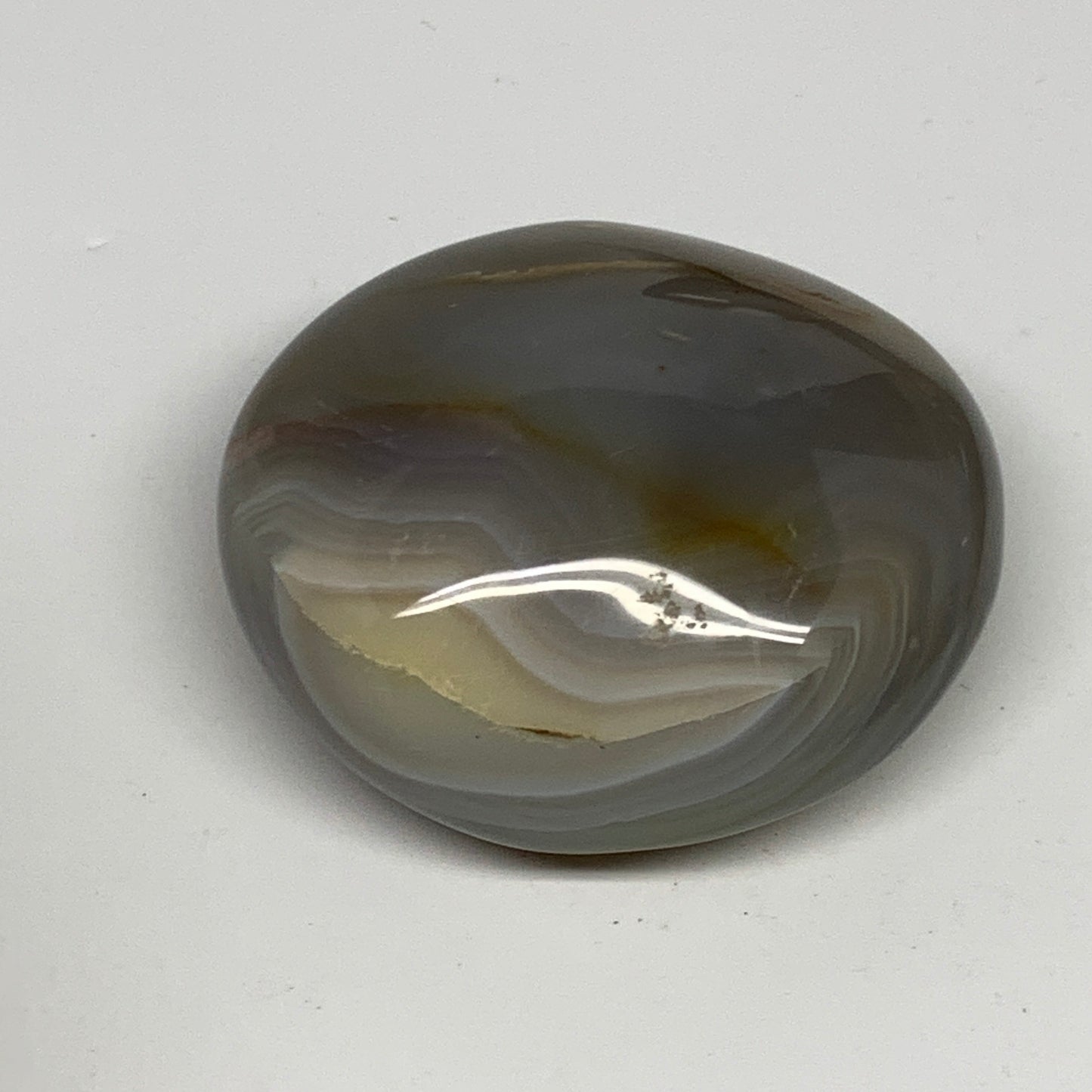 158.4g, 2.6"x2.5"x1.2" Orca Agate Palm-Stone Reiki Energy Crystal Reiki, B28674