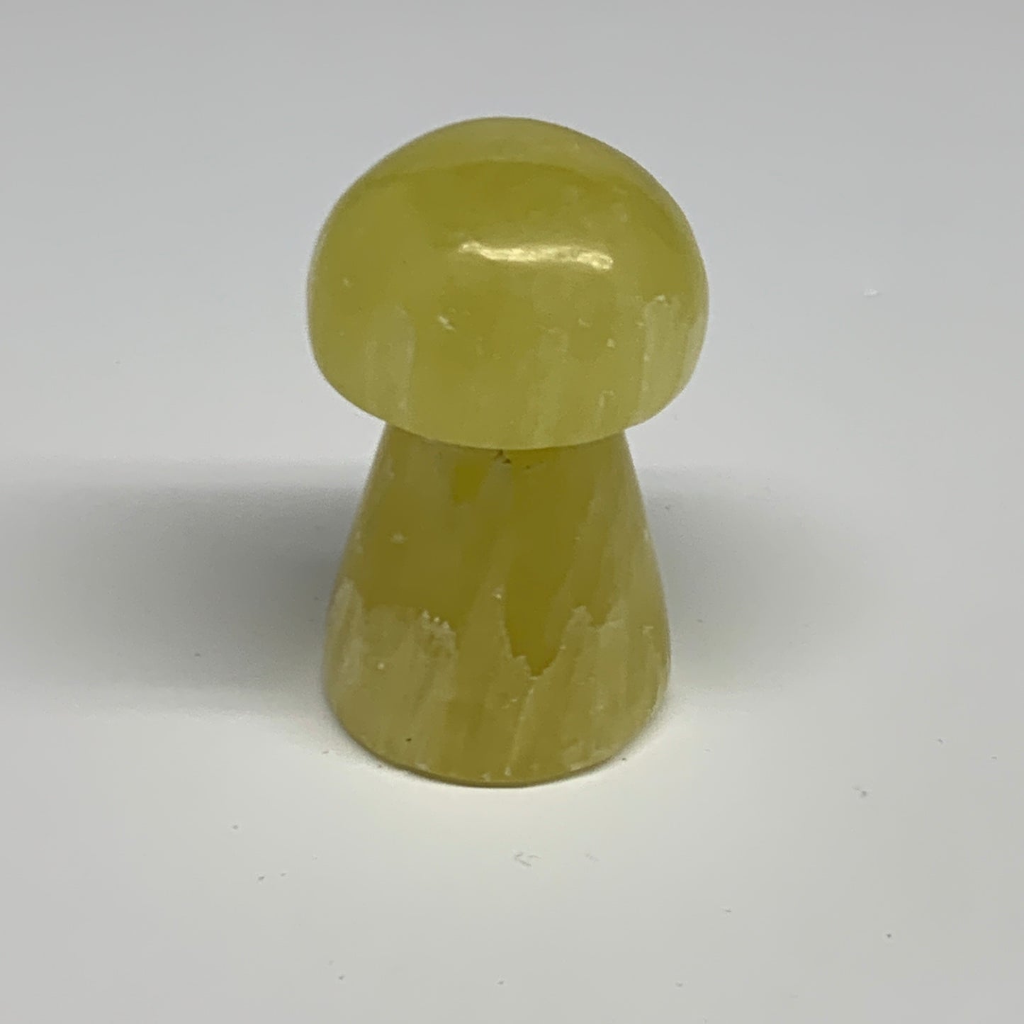 153.1g, 2.5"x1.4" Natural Lemon Calcite Mushroom Gemstone @Pakistan, B30178