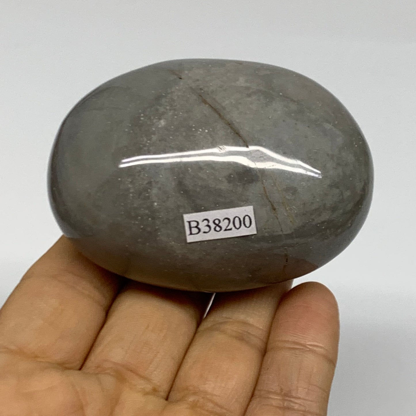 191.8g, 2.7"x2"x1.5" Natural Ocean Jasper Palm-Stone Orbicular Jasper, B38200