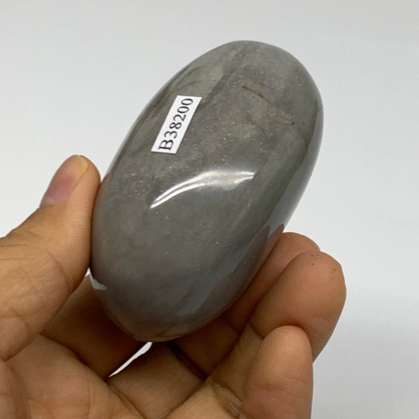 191.8g, 2.7"x2"x1.5" Natural Ocean Jasper Palm-Stone Orbicular Jasper, B38200