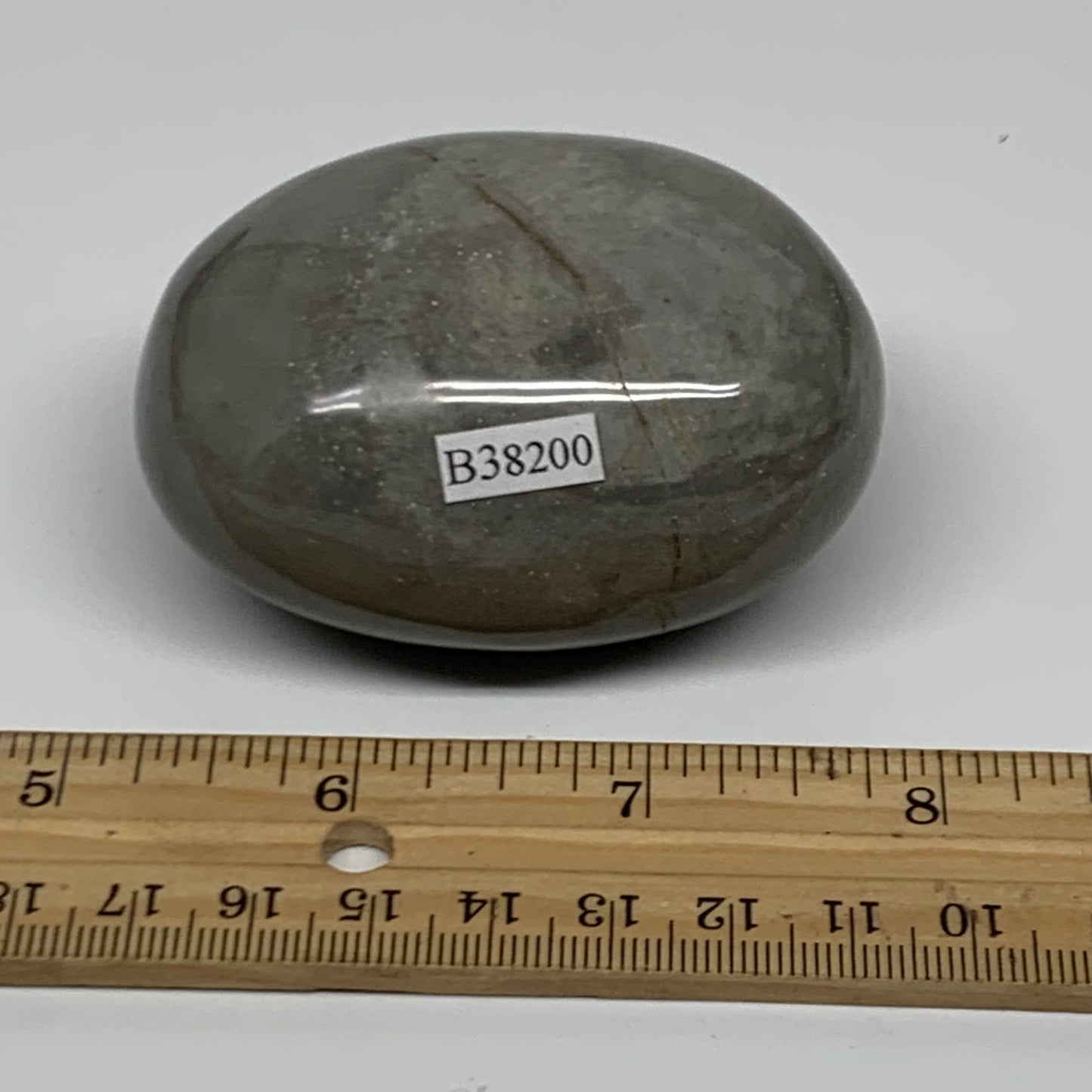 191.8g, 2.7"x2"x1.5" Natural Ocean Jasper Palm-Stone Orbicular Jasper, B38200