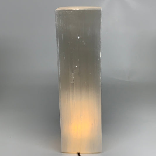 11 lbs. 11.6"x3.5", Rectangle Selenite (Satin Spar) Lamp, w/6ft Chord, B35802