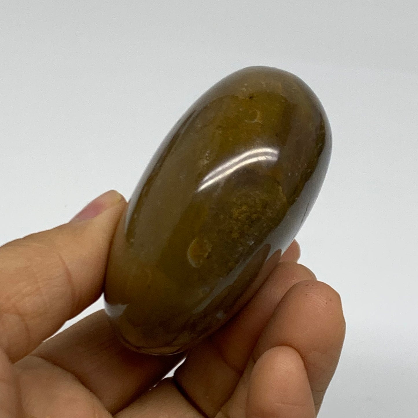 178.6g, 2.5"x2.4"x1.3" Natural Ocean Jasper Palm-Stone Orbicular Jasper, B38201