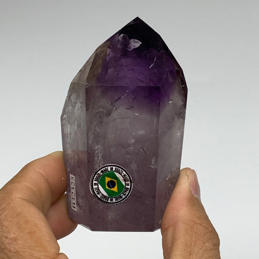 180g, 2.9"x1.7"x1.5", Natural Amethyst Tower Point Obelisk @Brazil, B32325