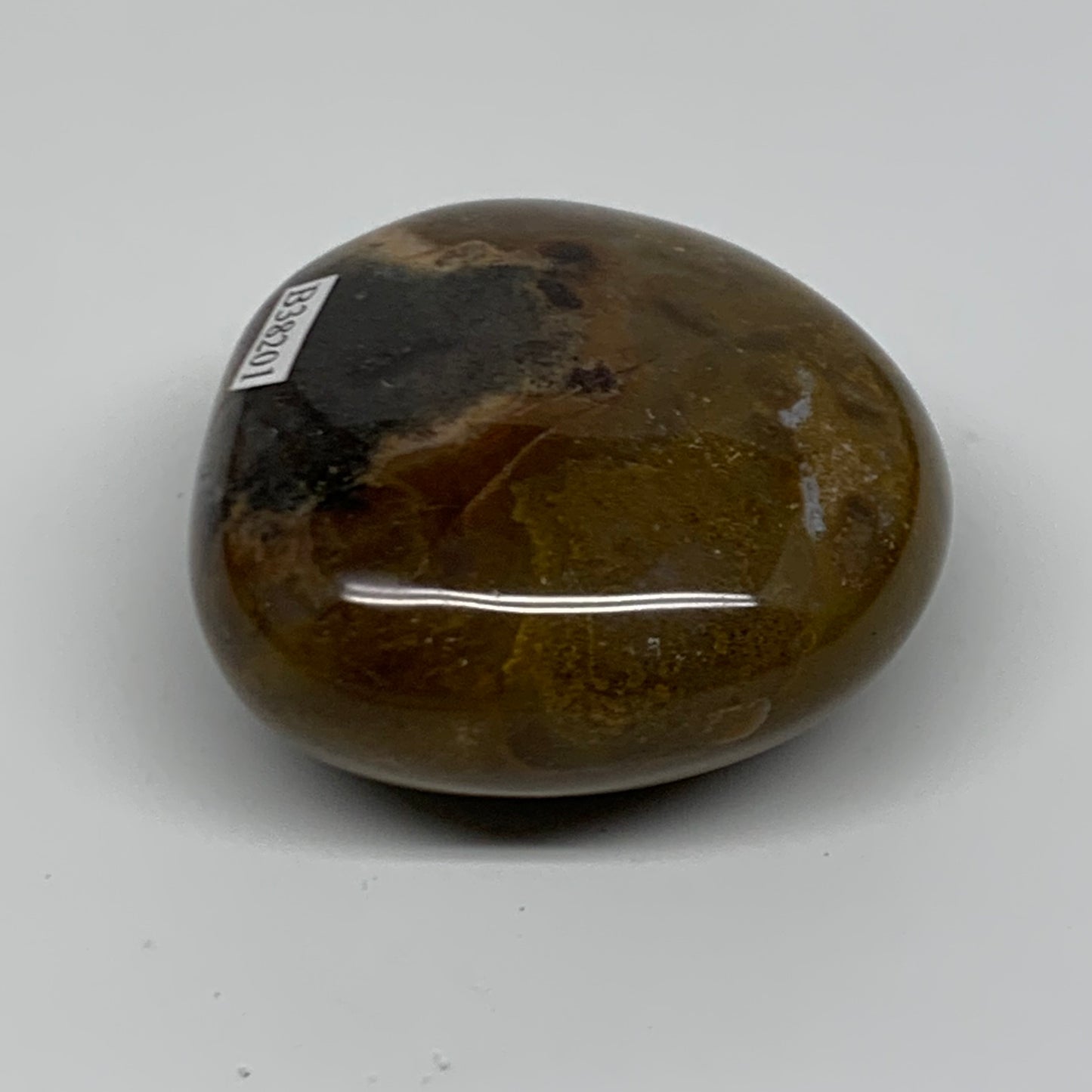 178.6g, 2.5"x2.4"x1.3" Natural Ocean Jasper Palm-Stone Orbicular Jasper, B38201