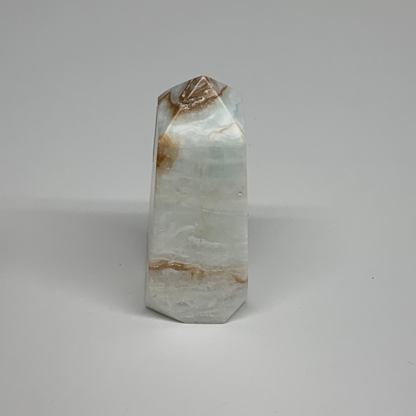 110g, 2.7"x1.1"x1.2", Caribbean Calcite Tower Gemstone @Afghanistan, B33711