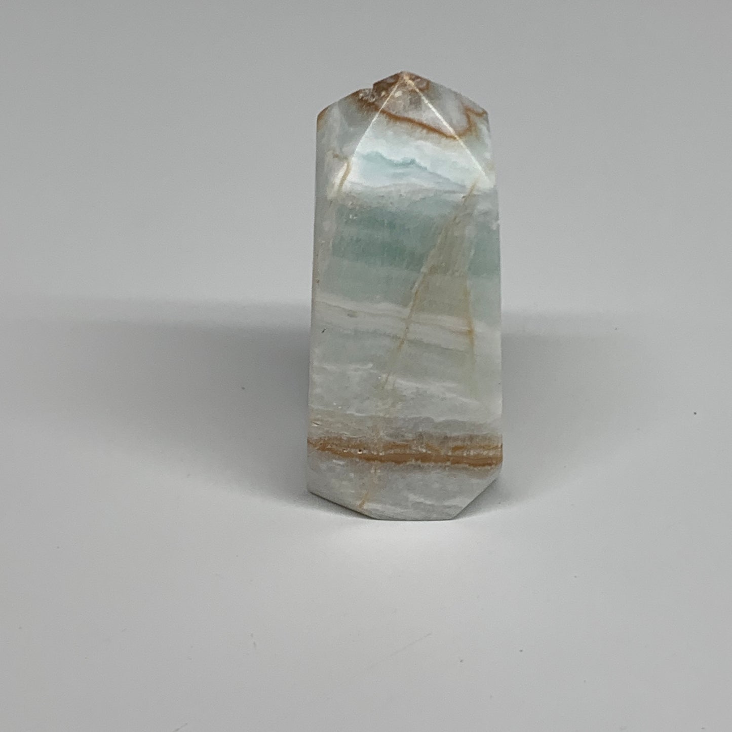 110g, 2.7"x1.1"x1.2", Caribbean Calcite Tower Gemstone @Afghanistan, B33711