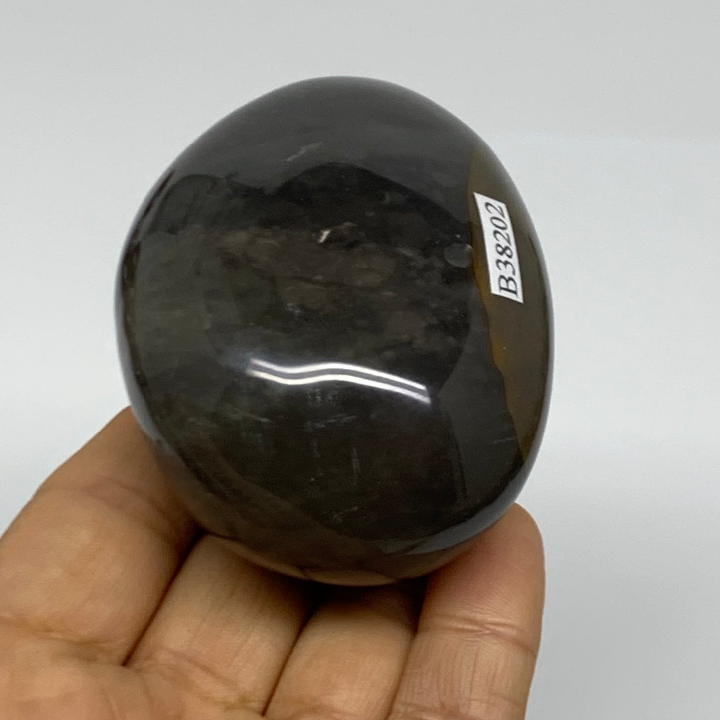 207.5g, 2.8"x2"x1.7" Natural Ocean Jasper Palm-Stone Orbicular Jasper, B38202