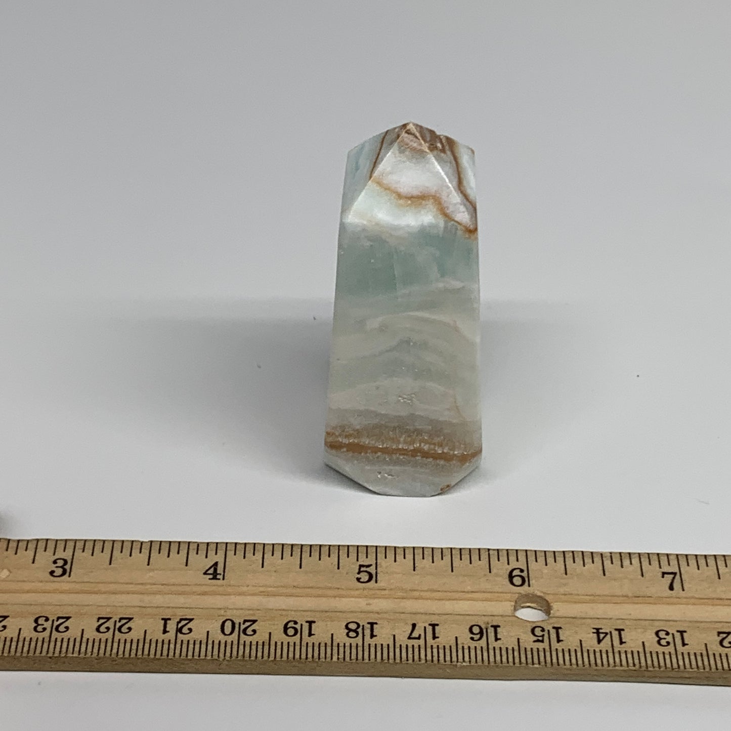 110g, 2.7"x1.1"x1.2", Caribbean Calcite Tower Gemstone @Afghanistan, B33711