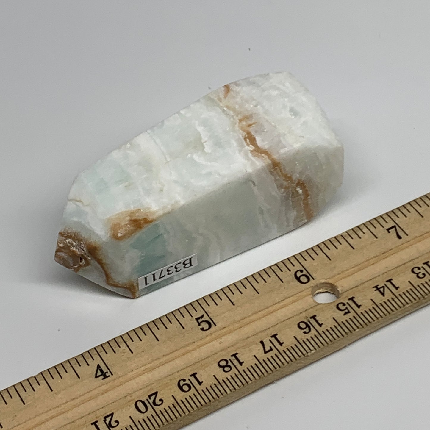 110g, 2.7"x1.1"x1.2", Caribbean Calcite Tower Gemstone @Afghanistan, B33711