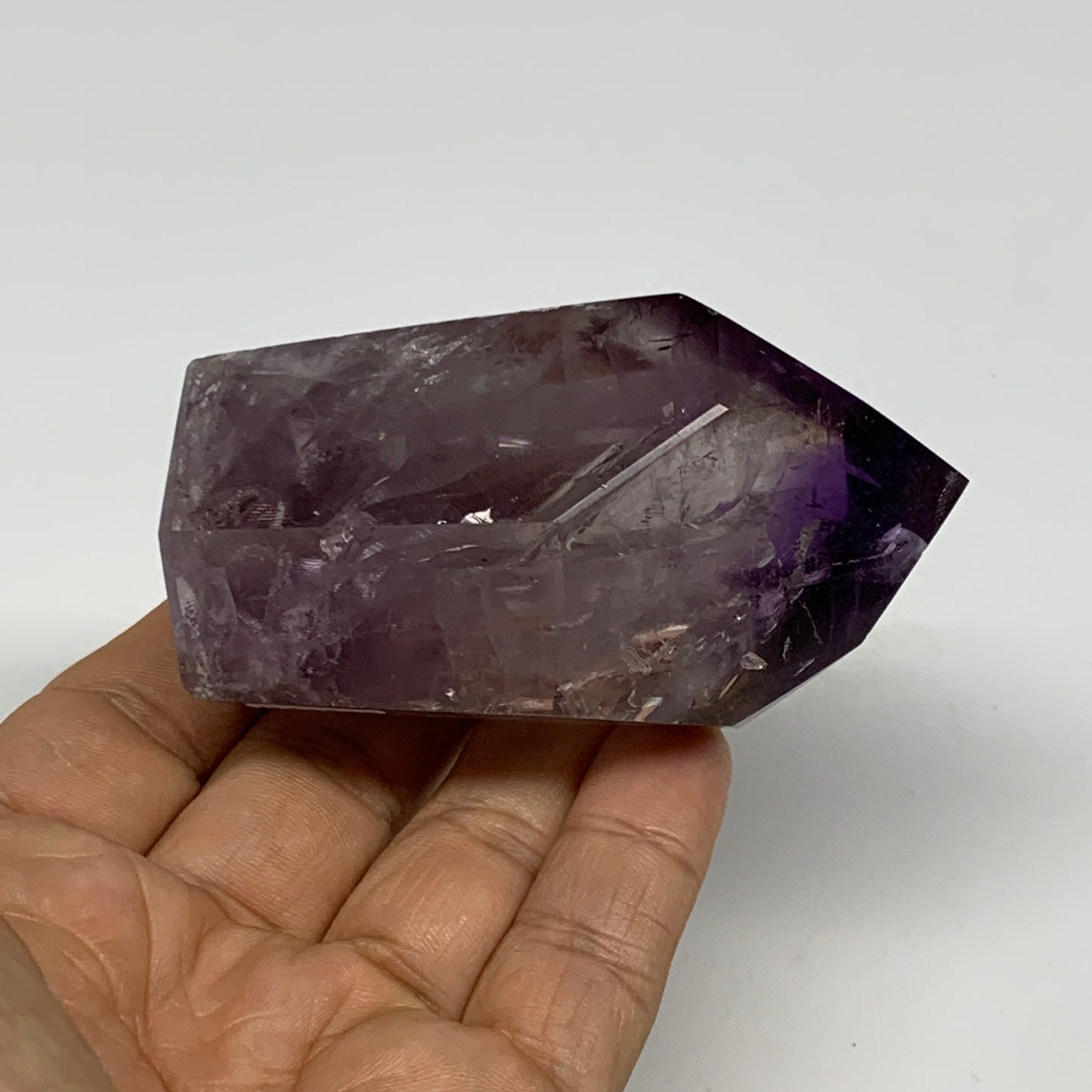 180g, 2.9"x1.7"x1.5", Natural Amethyst Tower Point Obelisk @Brazil, B32325