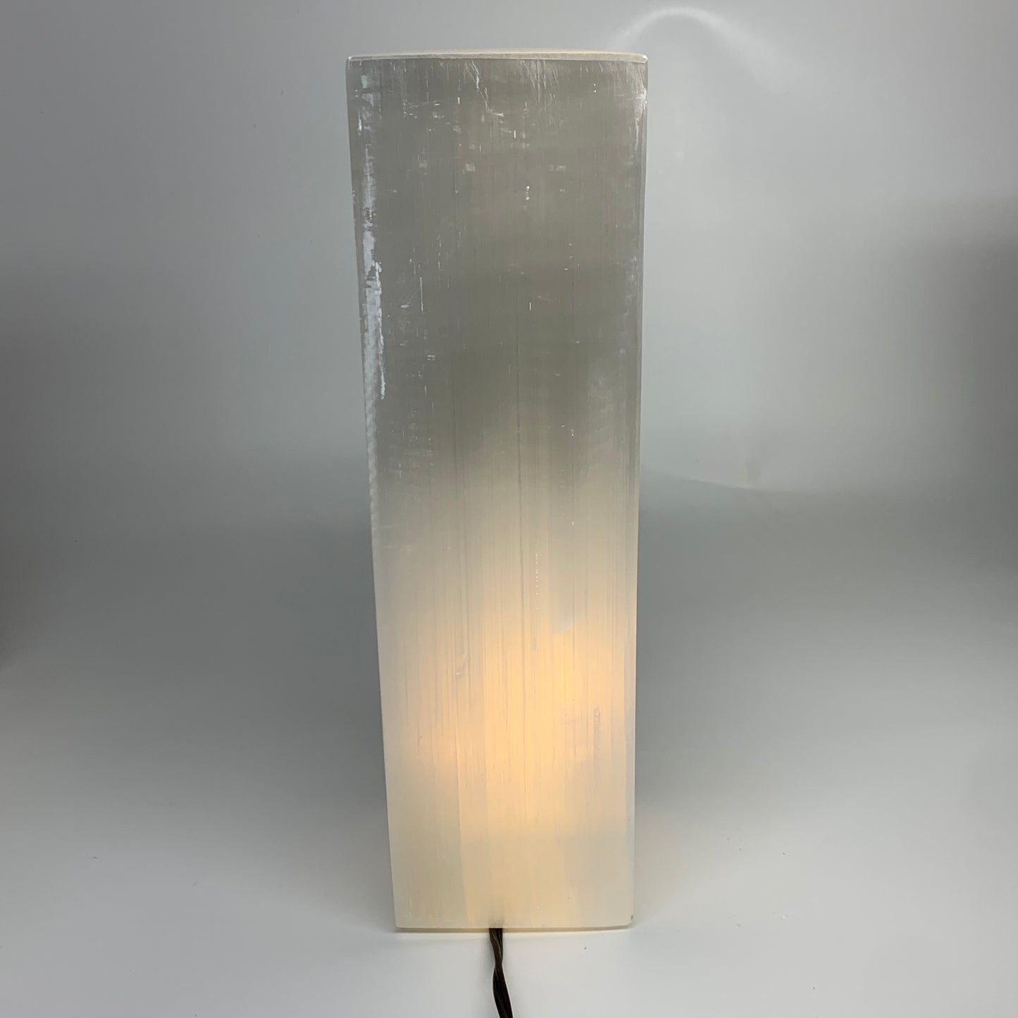11.1 lbs. 11.6"x3.5", Rectangle Selenite (Satin Spar) Lamp, w/6ft Chord, B35803