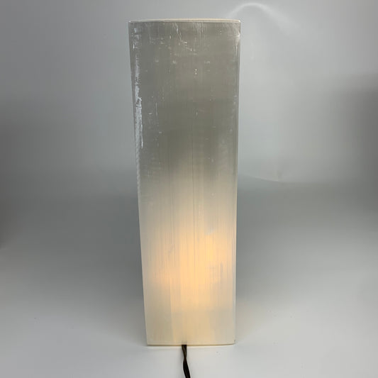 11.1 lbs. 11.6"x3.5", Rectangle Selenite (Satin Spar) Lamp, w/6ft Chord, B35803