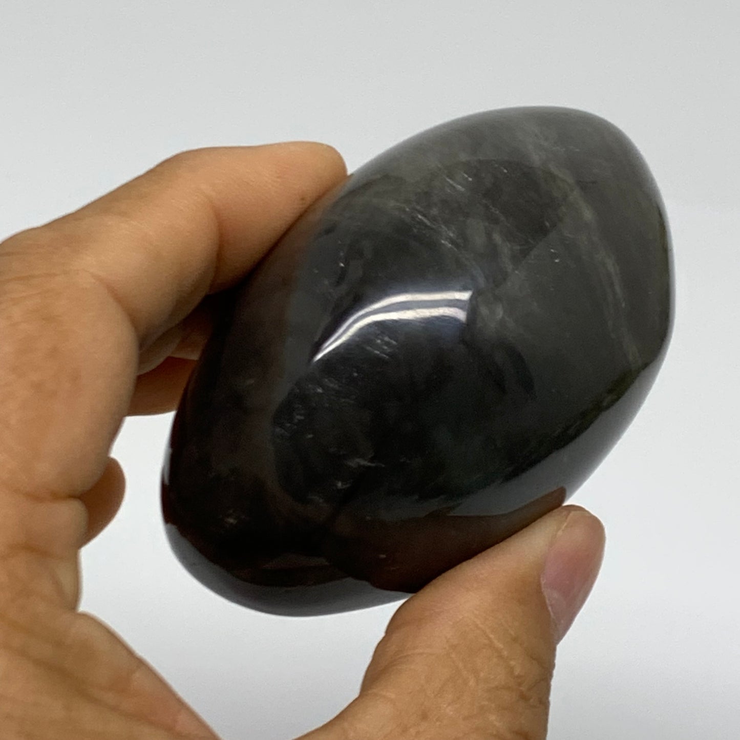 207.5g, 2.8"x2"x1.7" Natural Ocean Jasper Palm-Stone Orbicular Jasper, B38202