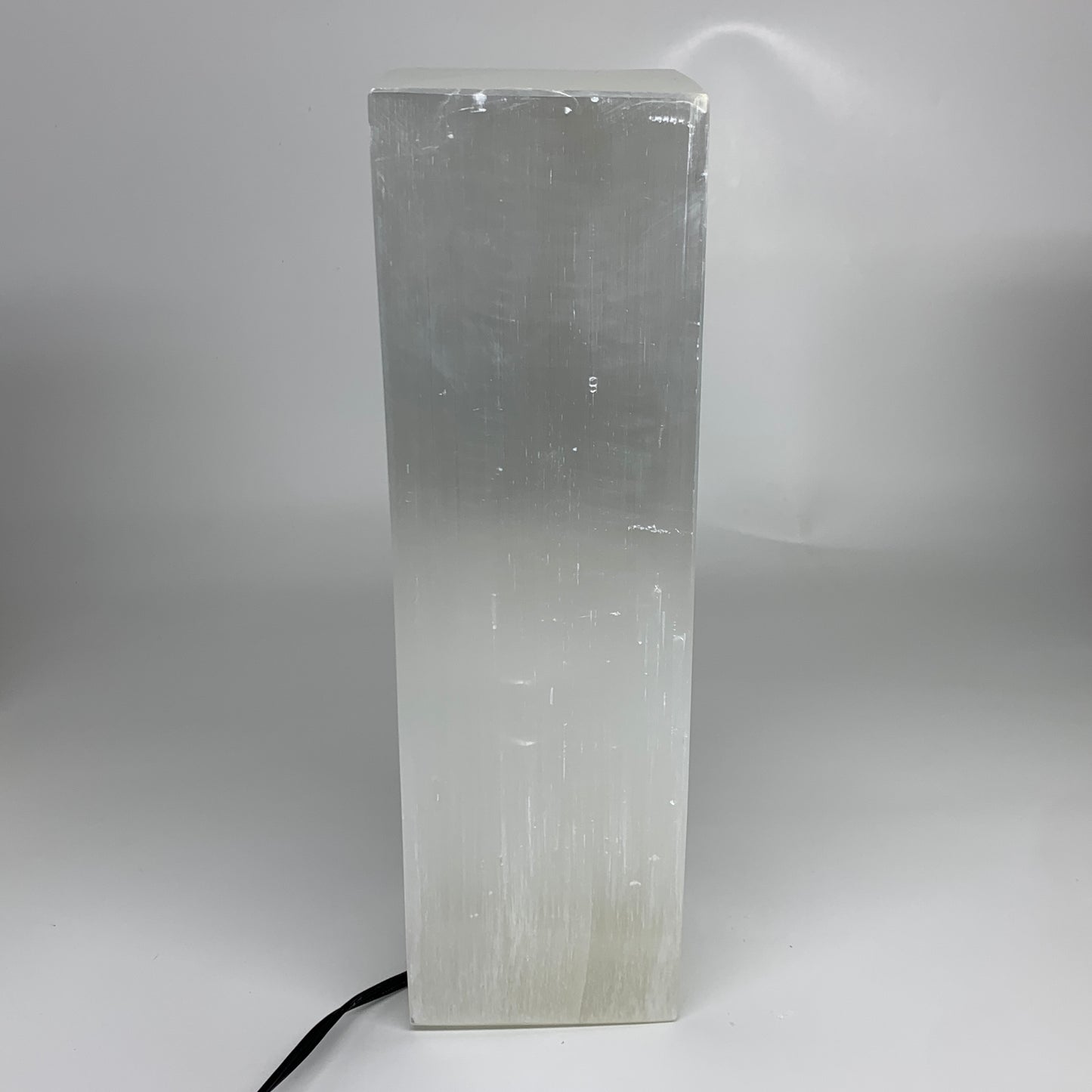 11.1 lbs. 11.6"x3.5", Rectangle Selenite (Satin Spar) Lamp, w/6ft Chord, B35803