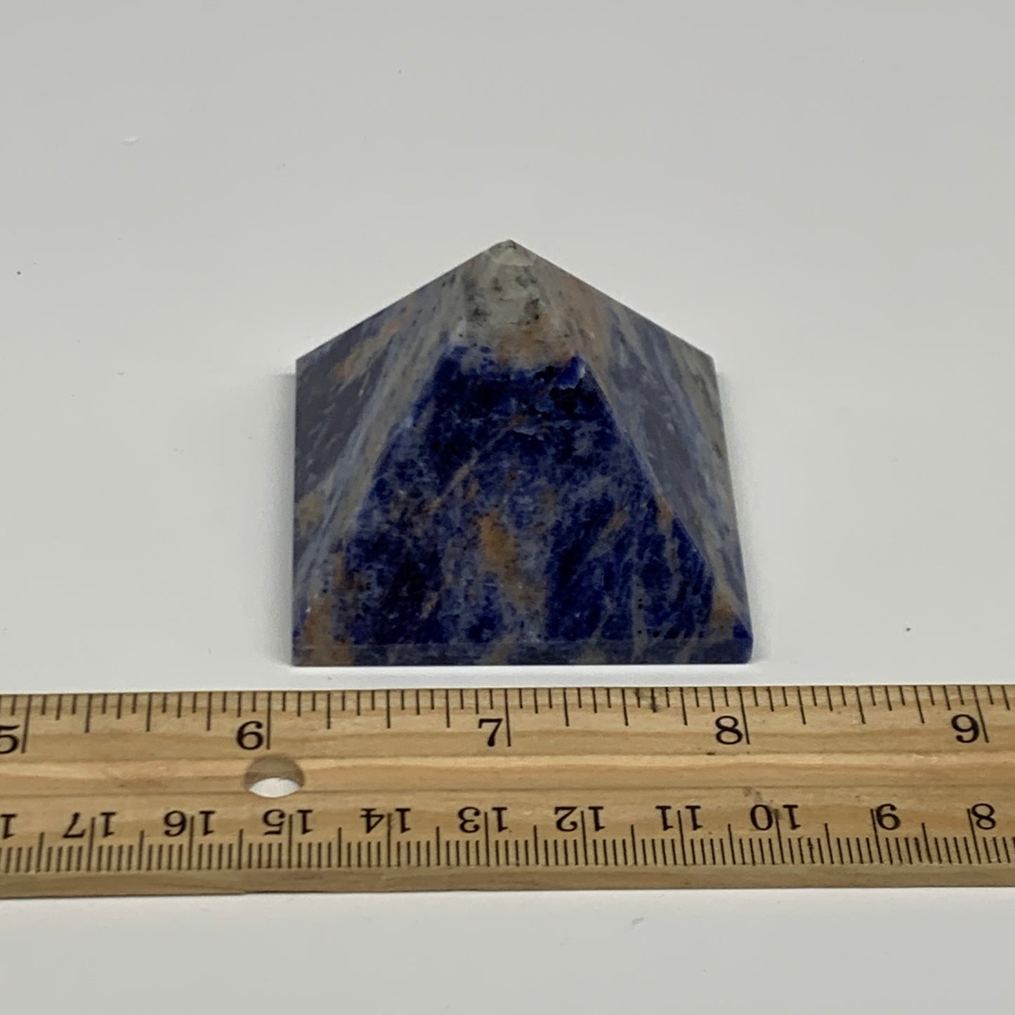 106.9g, 1.5"x2"x2", Sodalite Pyramid Crystal Gemstone @Brazil, B30180