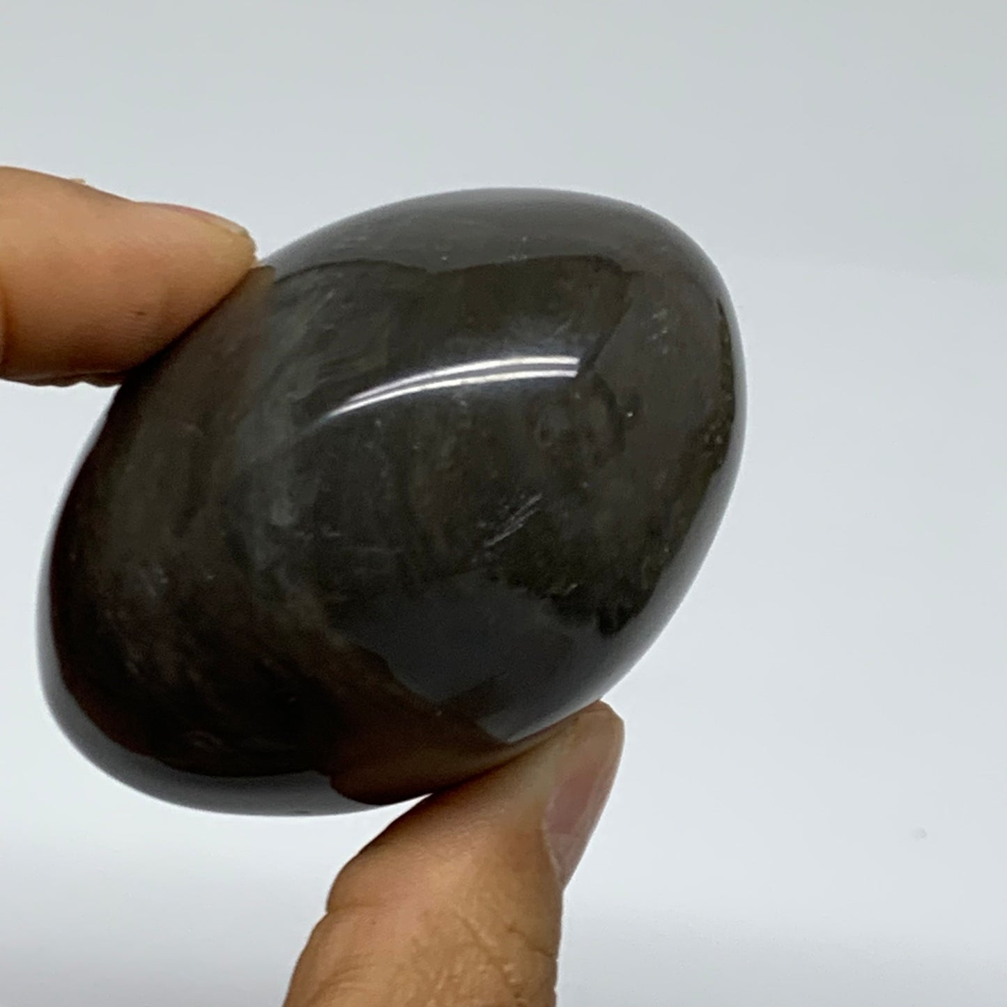 207.5g, 2.8"x2"x1.7" Natural Ocean Jasper Palm-Stone Orbicular Jasper, B38202