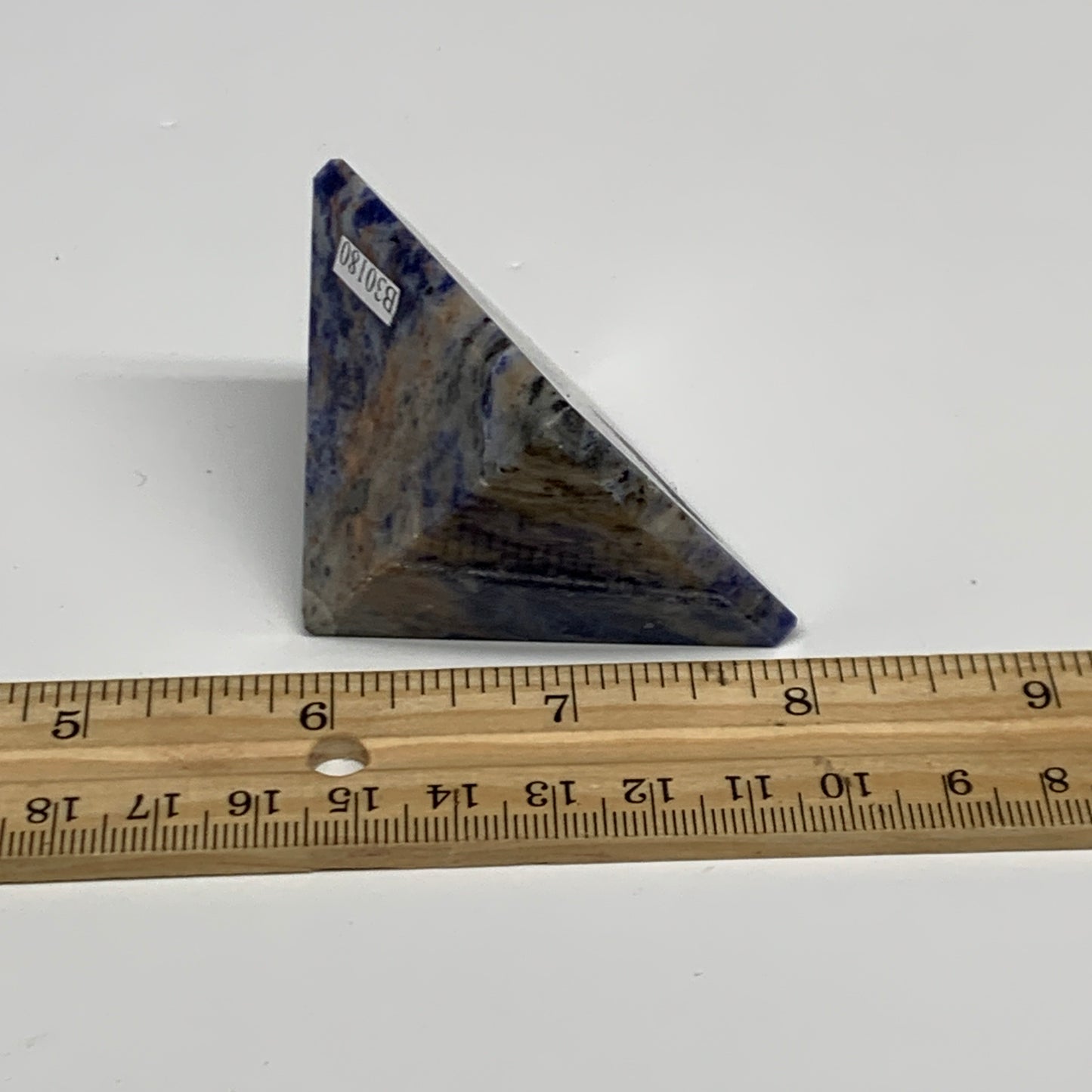 106.9g, 1.5"x2"x2", Sodalite Pyramid Crystal Gemstone @Brazil, B30180
