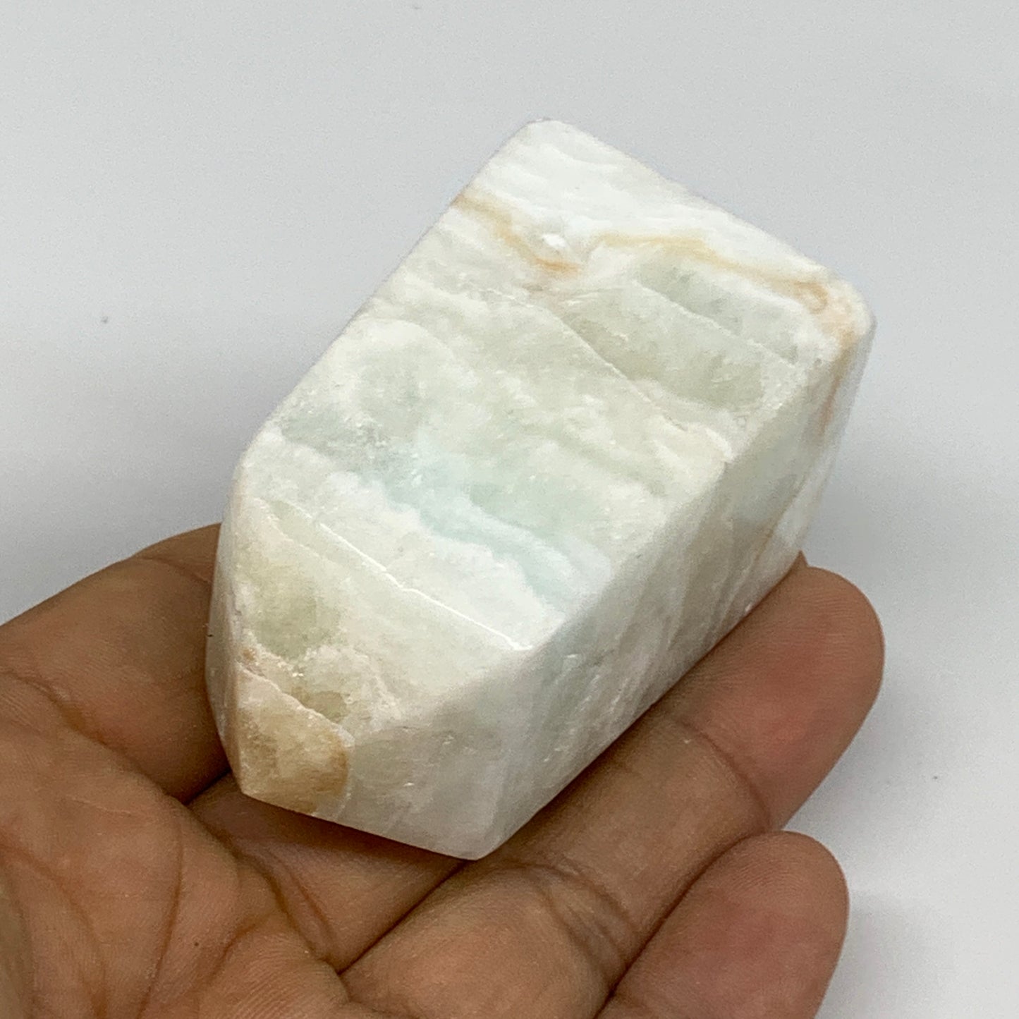 136.3g, 2.4"x1.3"x1.3", Caribbean Calcite Tower Gemstone @Afghanistan, B33712