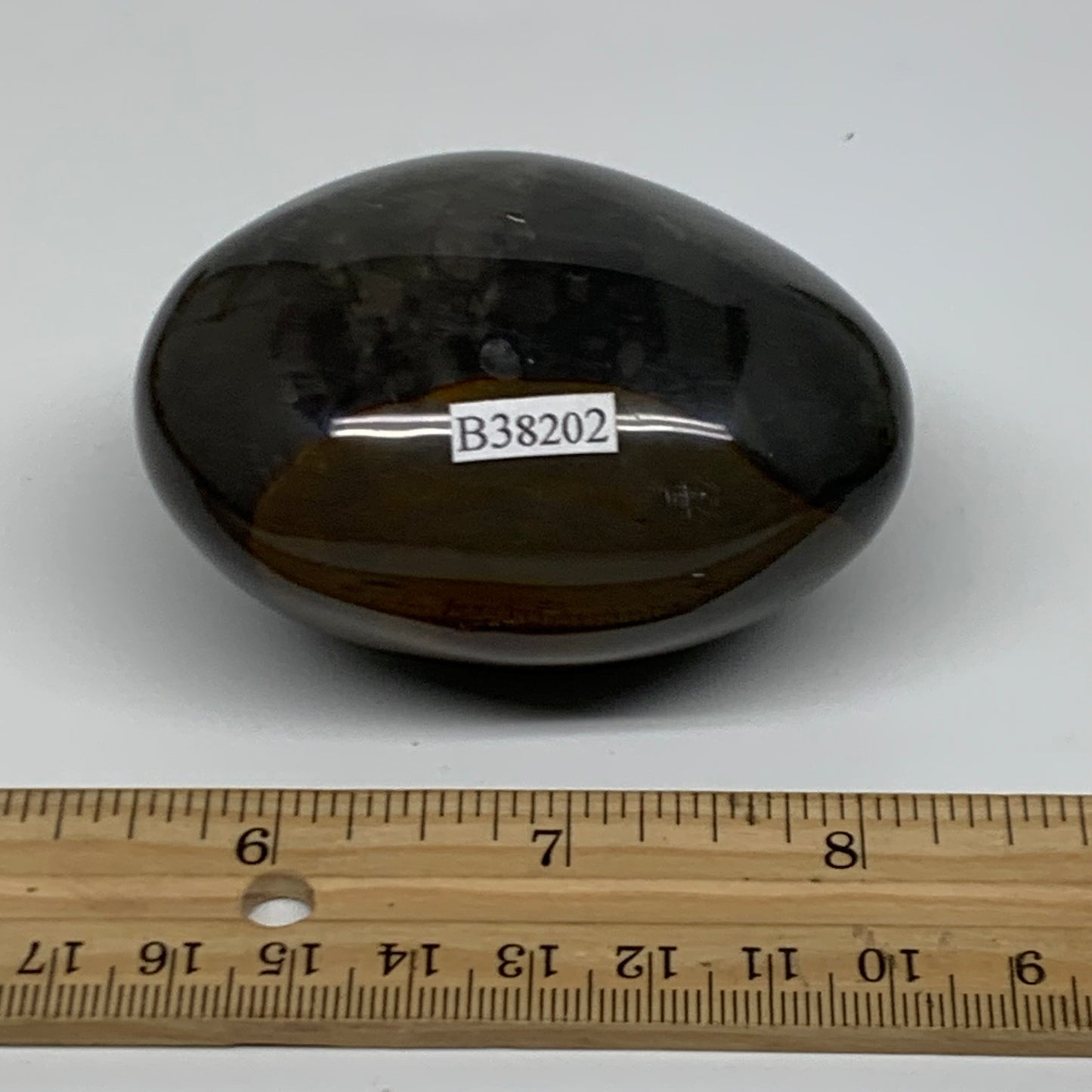 207.5g, 2.8"x2"x1.7" Natural Ocean Jasper Palm-Stone Orbicular Jasper, B38202