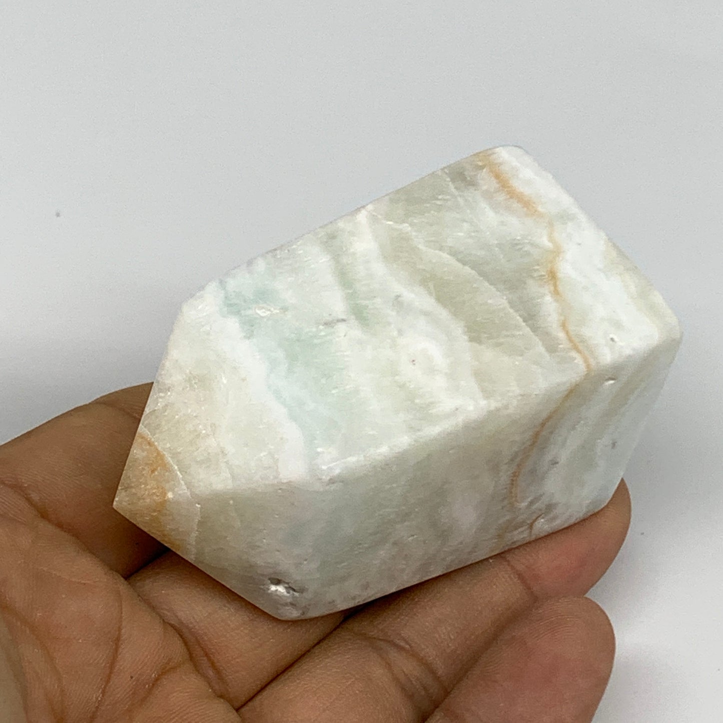 136.3g, 2.4"x1.3"x1.3", Caribbean Calcite Tower Gemstone @Afghanistan, B33712