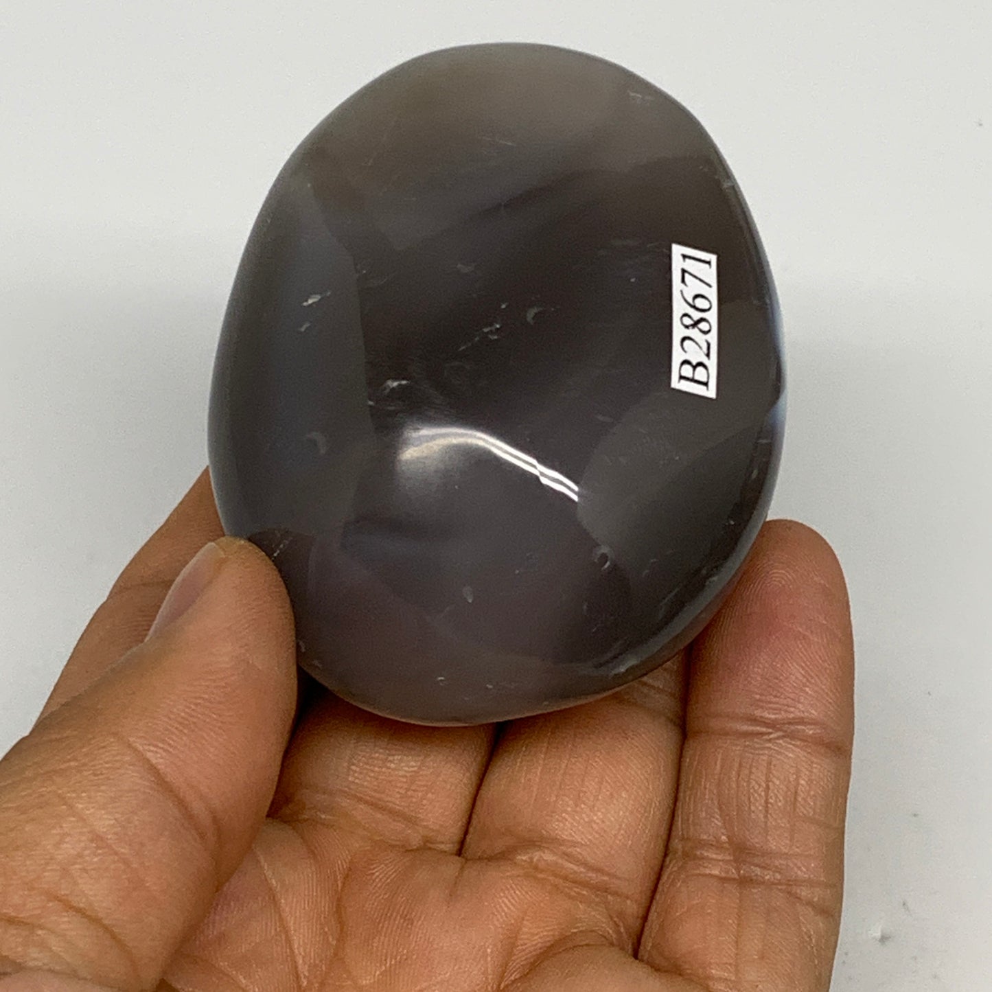 145g, 2.5"x2"x1.4" Orca Agate Palm-Stone Reiki Energy Crystal Reiki, B28671