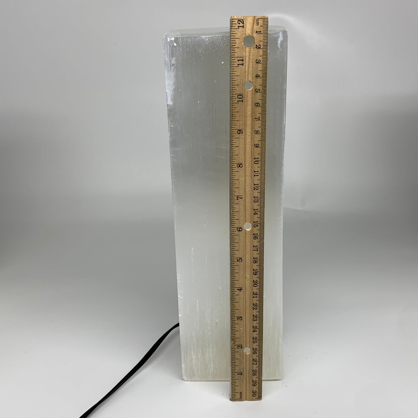 11.1 lbs. 11.6"x3.5", Rectangle Selenite (Satin Spar) Lamp, w/6ft Chord, B35803