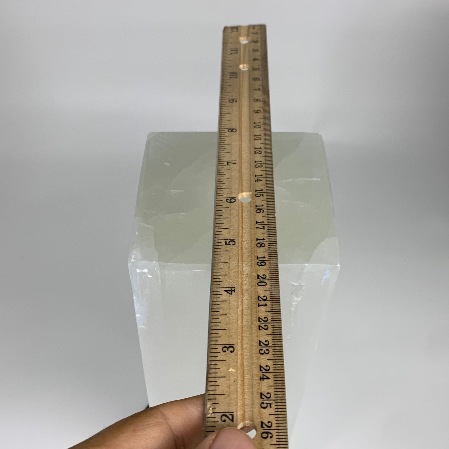 11.1 lbs. 11.6"x3.5", Rectangle Selenite (Satin Spar) Lamp, w/6ft Chord, B35803