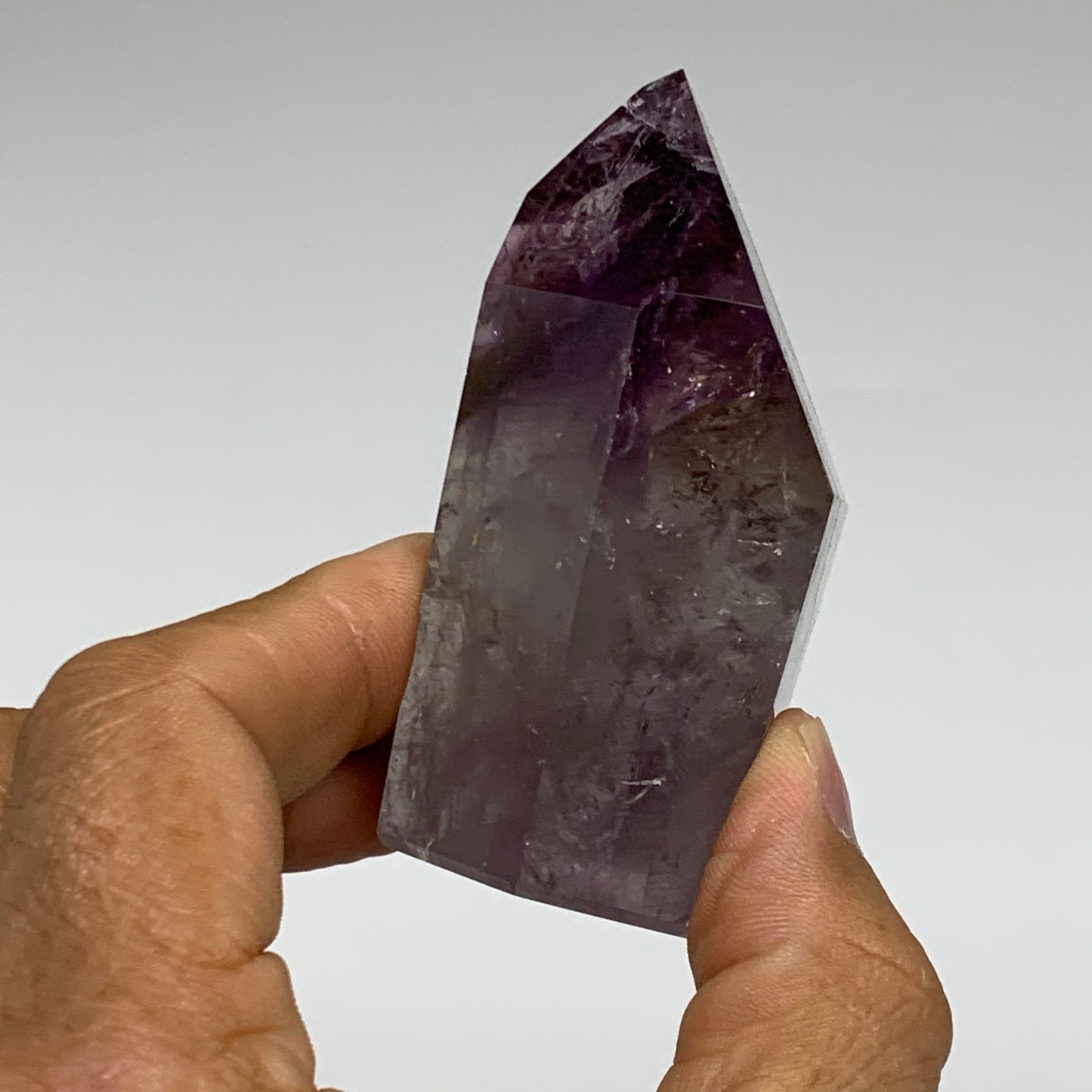 143.2g, 2.9"x1.7"x1.3", Natural Amethyst Tower Point Obelisk @Brazil, B32326