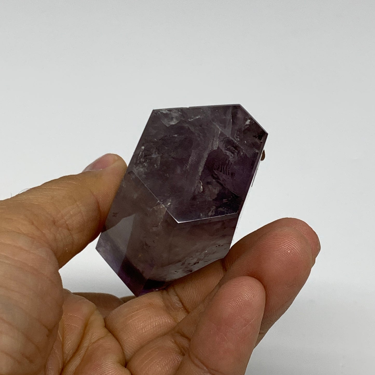 143.2g, 2.9"x1.7"x1.3", Natural Amethyst Tower Point Obelisk @Brazil, B32326