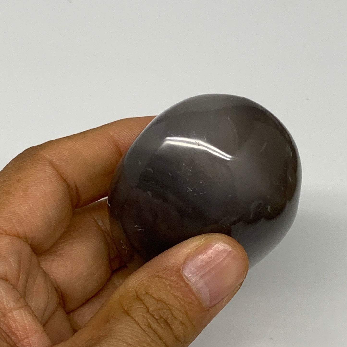 145g, 2.5"x2"x1.4" Orca Agate Palm-Stone Reiki Energy Crystal Reiki, B28671