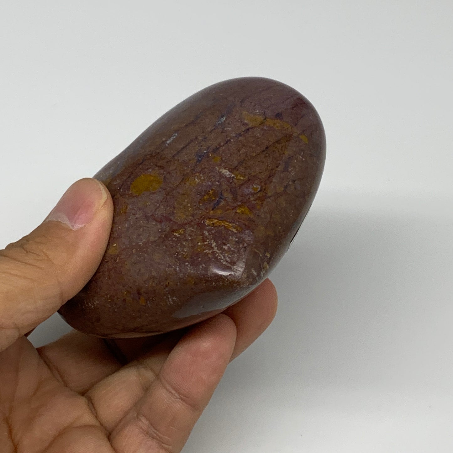 0.63 lbs, 2.7"x3.2"x1.6" Ocean Jasper Heart Polished Healing Crystal, B30918