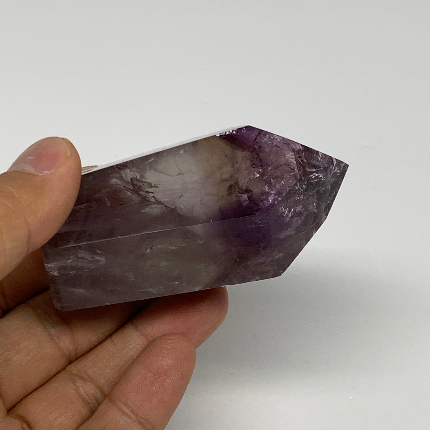 143.2g, 2.9"x1.7"x1.3", Natural Amethyst Tower Point Obelisk @Brazil, B32326