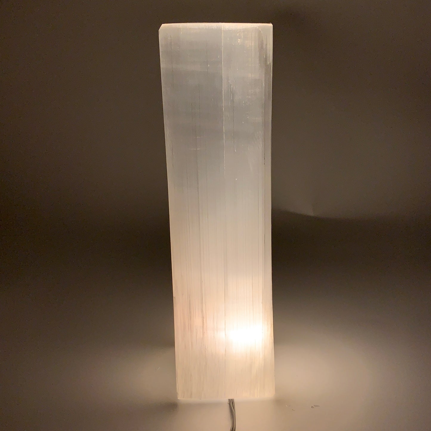 9.9 lbs. 11.7"x3.5", Rectangle Selenite (Satin Spar) Lamp, w/6ft Chord, B35804