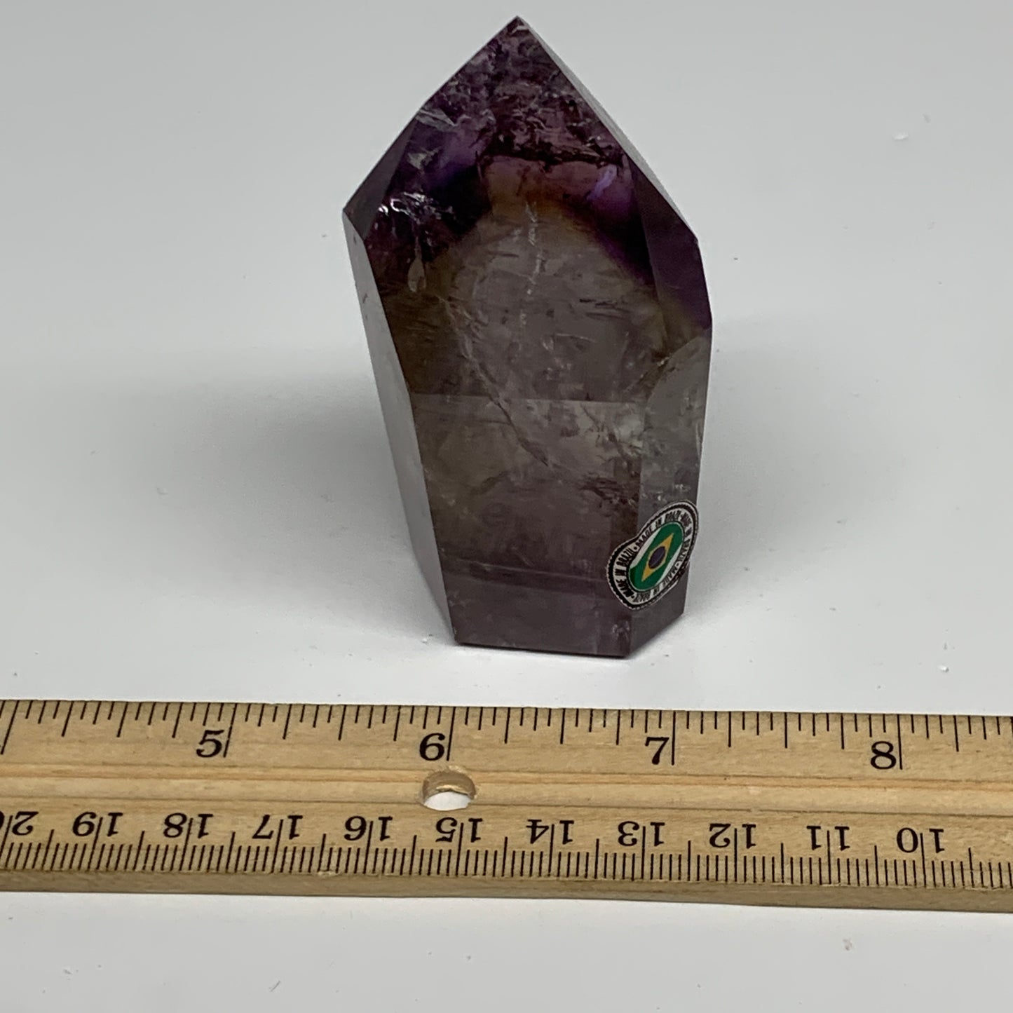 143.2g, 2.9"x1.7"x1.3", Natural Amethyst Tower Point Obelisk @Brazil, B32326